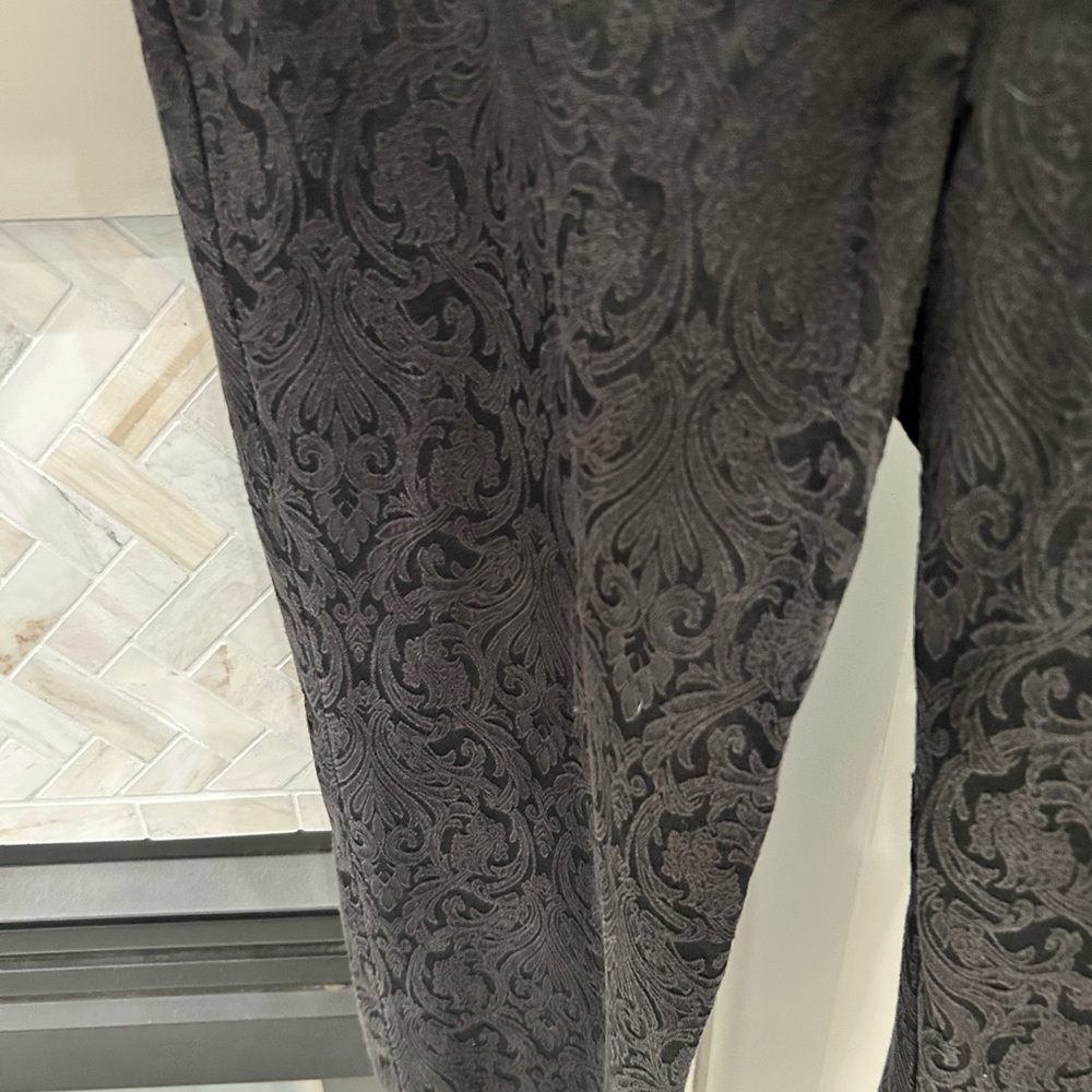 LOFT Black Textured Pattern Pants